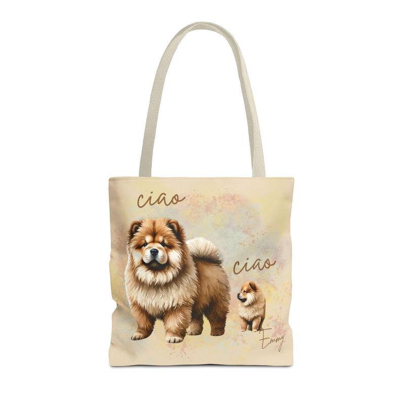 Custom dog mama lover ciao chow chow pet dog mama lover tote errand bag grocery book personalize with name dual sided tote