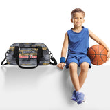 Custom Name Small Kids Overnighter Duffle Bag for Boys Girls Cartoon Jeep Truck Car Personalized Lightweight Gym Sports Duffle Bag Travel Weekender Tote Carry on Bag Customized Kids Gifts