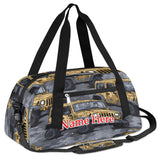 Custom Name Small Kids Overnighter Duffle Bag for Boys Girls Cartoon Jeep Truck Car Personalized Lightweight Gym Sports Duffle Bag Travel Weekender Tote Carry on Bag Customized Kids Gifts
