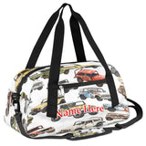 Custom Name Small Kids Overnighter Duffle Bag for Boys Girls Colorful Truck Jeep Personalized Lightweight Gym Sports Duffle Bag Travel Weekender Tote Carry on Bag Customized Kids Gifts