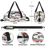 Custom Name Small Kids Overnighter Duffle Bag for Boys Girls Colorful Truck Jeep Personalized Lightweight Gym Sports Duffle Bag Travel Weekender Tote Carry on Bag Customized Kids Gifts