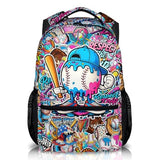 CustomWish Kids Backpack for Boys Baseball Drip Backpacks for Kids Teens Team, Lightweight Large Capacity Cool Back to School Supplies