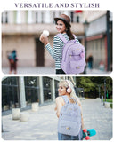 Cute Backpacks for Girls, Big Student Laptop Bag for College Women Middle High School Teens Designer Bookbag Purse Daypack Travel, Purple