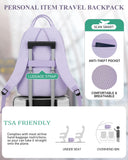 Cute Backpacks for Girls, Big Student Laptop Bag for College Women Middle High School Teens Designer Bookbag Purse Daypack Travel, Purple