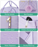 Cute Backpacks for Girls, Big Student Laptop Bag for College Women Middle High School Teens Designer Bookbag Purse Daypack Travel, Purple