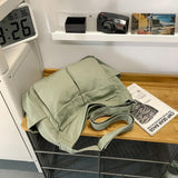 Cute Canvas Tote Bag for School/Work/Travel, Large Crossbody Messenger Bag Laptop Shoulder Bag