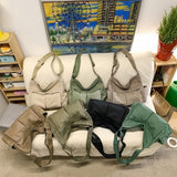 Cute Canvas Tote Bag for School/Work/Travel, Large Crossbody Messenger Bag Laptop Shoulder Bag