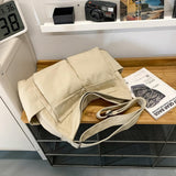 Cute Canvas Tote Bag for School/Work/Travel, Large Crossbody Messenger Bag Laptop Shoulder Bag