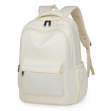 Cute College Backpack for School Aesthetic Backpack for Teen Girls Students Laptop Bag Large Capacity Bookbags Kids Travel Lightweight Backpacks for Casual Daypacks School Bag Solid Color(White)