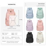 Cute College Backpack for School Aesthetic Backpack for Teen Girls Students Laptop Bag Large Capacity Bookbags Kids Travel Lightweight Backpacks for Casual Daypacks School Bag Solid Color(White)