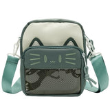 Cute Crossbody Bag Kawaii Ita Bag with Insert and Accessories 4 Pins Small Cat Purse for Phone (Green) | Backpacks4Less
