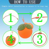 Cute Leather Luggage Tag Holder with Airtag Case Set,Hidden Compartment for AirTag Travel Suitcase Tracking Case with Stainless Steel Loop,Name ID Label(Persimmon)