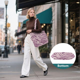 CuwrYet Tote Bag for Women 1pcs Tote Bags For Work Cute Quilted Lightweight Totes Bags with Compartments Shoulder Laptop Bags for Travel Gym College Work Purple Tiger Stripes Specks Purpleshades