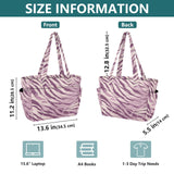 CuwrYet Tote Bag for Women 1pcs Tote Bags For Work Cute Quilted Lightweight Totes Bags with Compartments Shoulder Laptop Bags for Travel Gym College Work Purple Tiger Stripes Specks Purpleshades