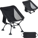 Cuzobro Camping Ultralight Chair,Folding Compact Chair with Anti-Sinking Large Feet and Storage Bag,Backpack Chair for Hiking,Travel,Beach