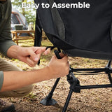 Cuzobro Camping Ultralight Chair,Folding Compact Chair with Anti-Sinking Large Feet and Storage Bag,Backpack Chair for Hiking,Travel,Beach