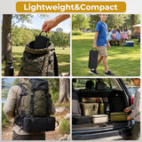 Cuzobro Camping Ultralight Chair,Folding Compact Chair with Anti-Sinking Large Feet and Storage Bag,Backpack Chair for Hiking,Travel,Beach