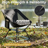 Cuzobro Camping Ultralight Chair,Folding Compact Chair with Anti-Sinking Large Feet and Storage Bag,Backpack Chair for Hiking,Travel,Beach