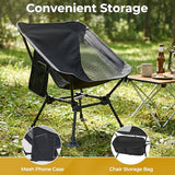 Cuzobro Camping Ultralight Chair,Folding Compact Chair with Anti-Sinking Large Feet and Storage Bag,Backpack Chair for Hiking,Travel,Beach
