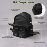 CVLIFE Tactical Range Backpack for Men with Stable Support, Handgun Backpack with Pistol Cases, Range Bag with Removable Divider, Lockable Zipper Design Daypack for EDC Work, Black