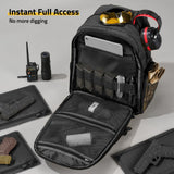 CVLIFE Tactical Range Backpack for Men with Stable Support, Handgun Backpack with Pistol Cases, Range Bag with Removable Divider, Lockable Zipper Design Daypack for EDC Work, Black