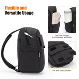 Cwatcun Camera Sling Bag Compact Small Camera Case, Waterproof Canvas Crossbody Camera Bag with Rain Cover, Travel Photography Bag for Canon, Nikon, Sony, Fuji DSLR/SLR/Mirrorless Cameras, Lens