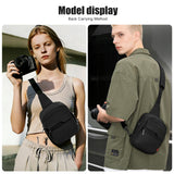 Cwatcun Camera Sling Bag Compact Small Camera Case, Waterproof Canvas Crossbody Camera Bag with Rain Cover, Travel Photography Bag for Canon, Nikon, Sony, Fuji DSLR/SLR/Mirrorless Cameras, Lens