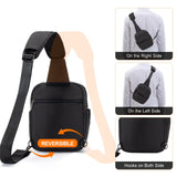 Cwatcun Camera Sling Bag Compact Small Camera Case, Waterproof Canvas Crossbody Camera Bag with Rain Cover, Travel Photography Bag for Canon, Nikon, Sony, Fuji DSLR/SLR/Mirrorless Cameras, Lens