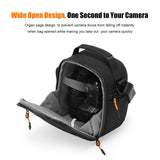 Cwatcun Campact Camera Bag Small Camera Sling Case for Canon Nikon Sony Fuji Cameras, Lens, DSLR SLR Mirrorless, Shoulder Corssbody Camera Bag, Travel Photography Water - resistant Bag Purse, Black