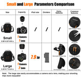 Cwatcun Campact Camera Bag Small Camera Sling Case for Canon Nikon Sony Fuji Cameras, Lens, DSLR SLR Mirrorless, Shoulder Corssbody Camera Bag, Travel Photography Water - resistant Bag Purse, Black