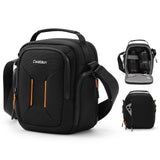 Cwatcun Campact Camera Bag Small Camera Sling Case for Canon Nikon Sony Fuji Cameras, Lens, DSLR SLR Mirrorless, Shoulder Corssbody Camera Bag, Travel Photography Water - resistant Bag Purse, Black