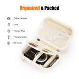 Cwatcun Carrying & Protective Case for Digital Camera with 2 Carrying Ways, Hardshell Lightweight Small Camera Sling Case Compatible with KODAK PIXPRO/Canon PowerShot/Sony DSCW800 DSCW830