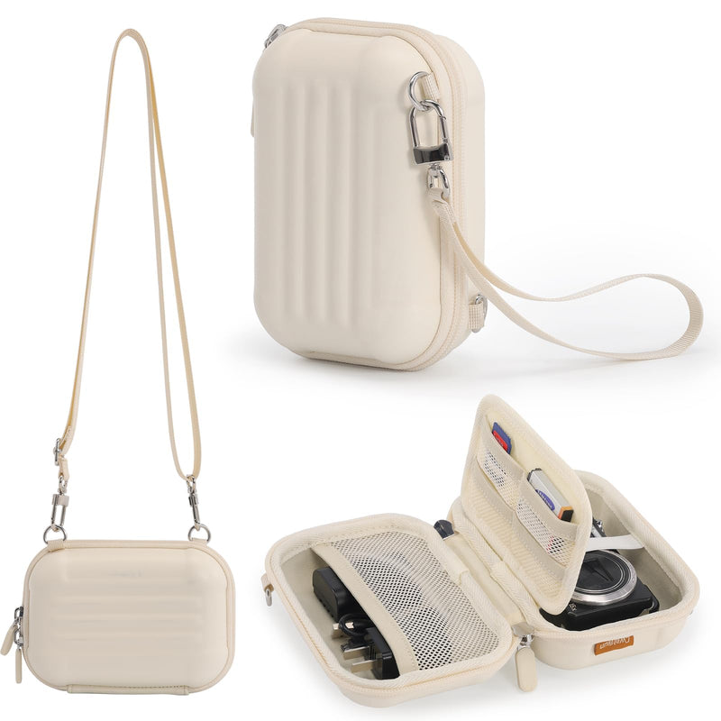 Cwatcun Carrying & Protective Case for Digital Camera with 2 Carrying Ways, Hardshell Lightweight Small Camera Sling Case Compatible with KODAK PIXPRO/Canon PowerShot/Sony DSCW800 DSCW830