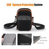 Cwatcun Mini Digital Compact Camera Sling Bag，Portable Protective Small Crossbody Camera Case Lightweight Photography Camera waist bag for Canon Nikon Sony Fuji Digital Camera