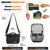 Cwatcun Small Camera Sling Bag Crossbody Camera Shoulder Case, Waterproof Travel Photography Camera Messenger Bag for Canon, Nikon, Sony, Fuji DSLR/SLR/Mirrorless Cameras, Lens and Accessories