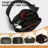 Cwualo Belt Bag Zipper Fanny Pack Crossbody Bags for Women,Fashion Nylon Waist Packs, Water Repellent Two Way wear with Adjustable Strap Gifts for Teenage Girls Women Men(Black)