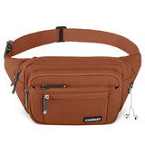 CXWMZY Fanny Packs For Women & Men Waist Pack Hip Bum Bag with Multi-Pockets Large Capacity Waterproof Casual Bum Bag for Disney Traveling Casual Cycling Running Hiking (Brown1)