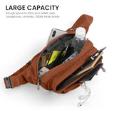 CXWMZY Fanny Packs For Women & Men Waist Pack Hip Bum Bag with Multi - Pockets Large Capacity Waterproof Casual Bum Bag for Disney Traveling Casual Cycling Running Hiking (Brown1)