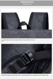 CYLYWJD PU leather casual backpack 15.6 inches travel college work backpack business laptop backpack multi - pocket schoolbag (black3,Backpack)