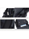 CYLYWJD PU leather casual backpack 15.6 inches travel college work backpack business laptop backpack multi - pocket schoolbag (black3,Backpack)