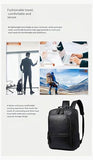 CYLYWJD Unisex PU leather laptop bag work business bag hiking backpack leisure day bag university schoolbag (Large,Black 1)