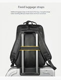 CYLYWJD Unisex PU leather laptop bag work business bag hiking backpack leisure day bag university schoolbag (Large,Black 1)