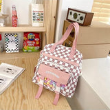Cyxunand Kawaii Japanese Messenger Bag Cute School Bags Multifunction Laptop Backpack,Shoulder Bag Backpacks Travel Plaid Totes