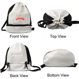 Daclubmenxy Drawstring Backpack with Shoe Compartment - Large Waterproof Gym Bag for Women, Sports Swim Basketball Workout Gear Storage, White
