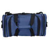 DALIX 17" Duffle Travel Bag with Dual Front Mesh Pockets in Navy Blue