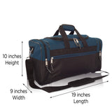 Dalix Medium Duffle Bag Duffel Bag in Black and Navy Blue Gym Bag