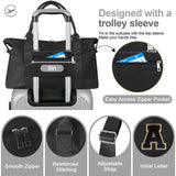 Dance Gym Duffel Bag for Teen Girls, Personalized Initial Travel Weekender Bag,Cute Overnight Carry On Duffle for Women,Sports Travel Cheer Bag,Monogram Christmas Gifts for Tween Preppy(black - A)