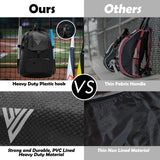 DAREKUKU Youth Baseball Backpack, Softball Bat Bag For Boys & Girls, T - Ball & Baseball Equipment & Gear, Durable Bat Backpack With Fence Hook, Shoe Compartment, Hold Bat, Glove, Helmet, Cleats