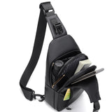 DAYELIVE Waterproof Sling Bag for Men Crossbody Bag Shoulder travel Backpack Sling with USB Charging Port Anti Theft Cross Body Bag Chest Daypack for Hiking Sports Running Women - Black
