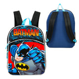 DC Comics Batman Backpack for Kids - 16" Batman School Bag with Batman Stickers, Water Bottle, Door Hanger, and More (Batman School Supplies Bundle)